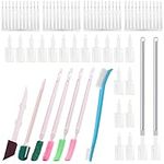 67 pcs Diverse Cleaning Brush Set, 40 pcs Shower Head Cleaning Brush Anti-Clogging Nozzle, 20 pcs Disposable Crevice Cleaning Brushes for Toilet, 7 pcs 7-in-1 Household Deep Detail Crevice Cleaner