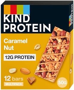 KIND Protein Bars, Gluten Free Snack Bars, Caramel Nut, High Fibre, Healthy Snack, Source of Protein, No Artificial Colours, Flavours or Preservatives, Multipack 12 x 50g