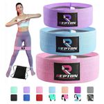 3 Sets Resistance Bands | Glutes, Hips and Legs Exercise Band | Ideal for Home Gym Fitness, Yoga, Pilates & Workout | Women and Men Non-Slip Booty Band | Physio Resistant Loop (Pink Purple Sky Blue)