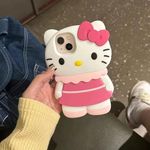 ClickCase for iPhone 15 Pro Max Cute 3D Kitty Cat Case Funny Cartoon Cases Shockproof Protective Soft Liquid Silicone Back Case for iPhone 15 Pro Max Case Back Cover for Girls/Women (Kitty)