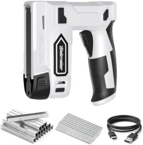 Bielmeier Electric Staple Gun, 2 in 1 Lithium-ion Electric Stapler, 4V Cordless Brad Nailer Kit with Staples Nails, USB Charger, Power Tacker for Upholstery, Material Repair, Carpentry, DIY