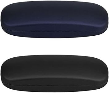 Yorgewd 2 Pcs Hard Glasses Case, Portable Eyeglasses Case Protective Glasses Stand Fits Most Glasses and Sunglasses for Men and Women