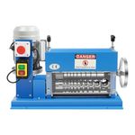 VonVVer Electric Wire Stripping Machine for 1.5-38mm Wire, 370W Automatic Cable Stripper 11 Channels, 65ft/min Speed, Manual Hand Crank, Recycle Wire Stripper Steel Blades (Blue)