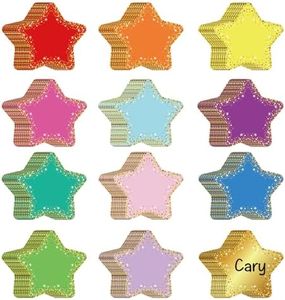 BESARME 120 Pcs Paper Stars Confetti Star Cutouts 3.5 Inch Small Paper Star Decoration Bulletin Board Decorations for Classroom Wall Party