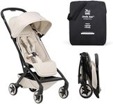 Joolz Aer2 Lightweight Travel Stroller for Baby & Toddler – One-Hand Fold, Compact Carry-On Airplane Approved, Reclining Seat, UPF 50+ Canopy, Travel Pouch, Baby Net – Calming Beige