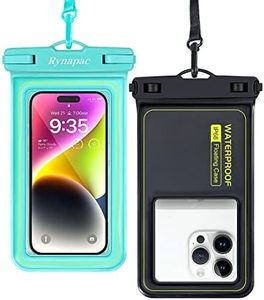 IP68 Waterproof Phone Pouch, Floating Waterproof Phone Case for iPhone 15 14 13 12 11 Pro Max Xs Plus Samsung Galaxy with Detachable Lanyard,Cellphone Dry Bags Beach Vacation Essentials -2 Pack