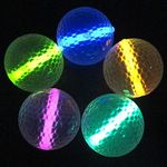 Glow Golf Balls (Set of 20 Night Golf Balls) - Glowing Golf Balls with Glow Stick Inserts (Assorted)
