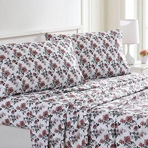 Modern Threads Printed 3-Piece Sheet Set Rose Bloom Twin