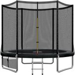 JUMMICO Garden Trampoline for Children, 6ft/7.5ft/10ft/12ft Trampoline Outdoor Safety net and Padded Poles for Children Indoor Outdoor Fitness,Maximum up to 150 kg