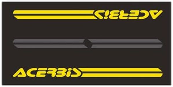 Acerbis 0021696.318 Moto Tapis, 100cm x 200cm, Nero/Jaune