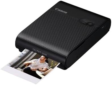 Canon SELPHY SQUARE QX10 Portable Colour Photo Wireless Printer (Black) - A compact WiFi printer that prints quality square photos and connects directly to your smartphone.