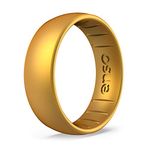 Enso Rings Classic Elements Silicone Ring | Handmade in The USA | The Premium Fashion Forward Silicone Ring | Lifetime Quality Promise … (Gold, 9)