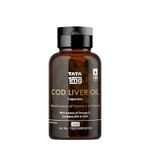 Tata 1mg Cod liver Oil Capsule with Omega 3 (EPA & DHA), Vitamin A & Vitamin D, Supports Heart,Brain & Vision, For Men & Women, No Fish Odour & Non-GMO (Pack Of 100)