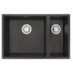 Liquida CM670MB 1.5 Bowl Comite Undermount/Inset Matt Black Kitchen Sink