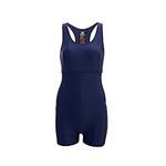 Slazenger Womens Boyleg Swimsuit Navy M