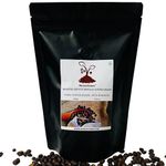 MokkaFarms Roasted Whole Coffee Beans 250g - 100% Robusta | Medium-Dark Roast, Fresh Estate Coffee | Superior Graded Bean | Strong, Rich, Flavour, Aroma | Farm to Fork | One Way Valve Zip-Lock Bag |