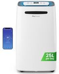 Pro Breeze® 25L/Day Smart Dehumidifier with Digital Humidity Display, Wi-Fi, Sleep Mode, Continuous Drainage, Laundry Drying and 24 Hour Timer - Ideal for Damp and Condensation