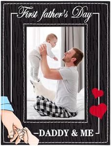 FaCraft First Fathers Day Picture Frames 5x7 First Father Day Photo Frames from Daughter Son Wife 1st Fathers Day Frame Gifts for New Dad,New Father,Boy Girl Baby,First Time Dad Gifts