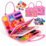 1 2 3 Year Old Girls Gifts, Toddlers Busy Board for 1-2-3-4 Years Old Montessori Toys for 1 2 3 Year Old Boys Girls Educational Learning Busy Books for Toddler Travel Activities