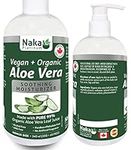 Naka Platinum 100% Organic + Vegan ALOE VERA Gel Soothing Moisturizer BONUS SIZE - 340 ml (300+40 FREE)