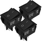 DaierTek 120V Rocker Switch DPST 30A 250V AC 40A 12V DC 4 Pin 2 Position Switch ON Off Toggle Switch 120V T125 KCD2 KCD4 Rocker Switch -3Pcs