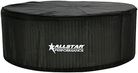 Allstar Performance Air Filter Wrap, Pre Filter, 14 in OD, 5 in Tall, Top Cover, Polyester, Black, 14 in Washable Filters, Each