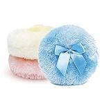 3pcs Large Fluffy Plush Body Puff, Soft and Skin-friendly, Washable, Reusable, Plush Body Puff (3 Colors)