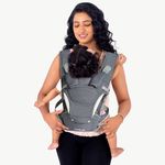 LuvLap Comfy Plus Baby Carrier with Hip Seat, Ergonomically Designed (6-24 Months), 6 Baby Carrying Modes, Carrying Capacity 15Kg, Grey