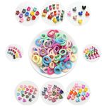 CHOTALIYA 130Pcs Hair Accessories Combo 100 Pcs Mini Rubber Band 30 pcs Mini Baby Hair Clip (Random Designs)