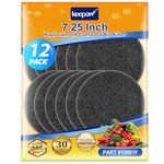 KEEPOW 12 Pack 7.25" Charcoal Filters for Kitchen Compost Bin Countertop, Charcoal Filters for Compost Bucket, Activated Carbon Filter for Compost Pail Counter Refill Sets (Round)