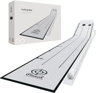 Pinned The Roller Putting Mat - 9 ft Putting Green - White