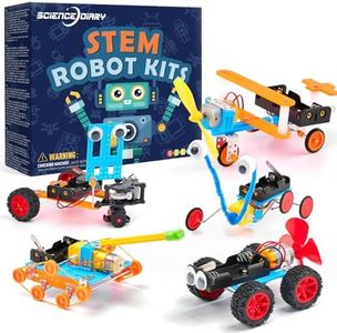 STEM Toys for Kids Ages 8-12 | STEM Robot Building Kit, Science & Engineering Crafts with Motor & Tools | Educational Learning Activities | Christmas Birthday Gifts for Boys and Girls