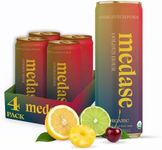 MEDASE Jamaican Rum Punch "Golden Hour" Non-Alcoholic Mocktail (12oz 4 Pack) Authentic Taste, Healthy and Organic Drink, Alcohol Free Beverage, Low Calorie, Gluten Free, Vegan, GMO Free