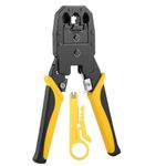 Meshiv BOSI Modular Plug Ethernet Network RJ45 RJ11 RJ12 Crimping Tool, Network Cable Cutting Stripping Crimper Crimping Tool (3-in-1 Crimping Tool)