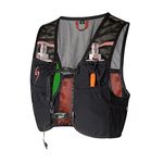 Life Sports Gear Torrent Eco Hydration Vest - 2,5 Liters Capacity - Lightweight, Breathable, Adjustable - Comes with 2 Soft flasks (160z, 450ml) (Large, Black / Coral)