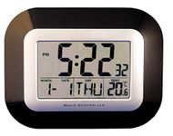 Ravencourt RC0097 Digital Classroom Clock Electronic Radio Controlled school clock in Black 23x19cm