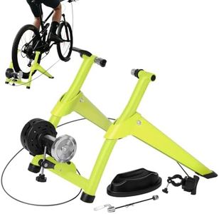 Advwin Magnetic Bike Trainer Stand - 6-Level Resistance Indoor Cycling Trainer for 26-29" & 700C Wheels, Foldable Exercise Bike Stand with Quick Release (Green)