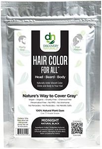 Midnight Natural Black Henna Hair Color For All Kit | 100% All Natural Hair Dye & Beard Dye Powder Kit Organic, Herbal & Vegan Chemical & Cruelty Free Permanent Gray Coverage & Tinting