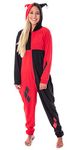 INTIMO DC Comics Women's Harley Quinn Costume One-Piece Union Suit Cosplay Pajama Outfit (2X/3X)