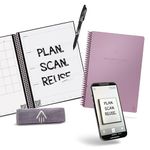 Rocketbook Smart Reusable Notebook, Fusion Executive Size Spiral Notebook & Planner, Pink, (6" x 8.8")