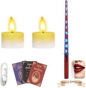 Floating Candles with Wand Halloween Decorations Indoor Practical Magic Decor 2 Pcs Hanging Candles Halloween Battery Candles with Voice Remote Control
