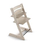 Tripp Trapp Chair from Stokke, Whitewash - Adjustable, Convertible Chair for Toddlers, Children & Adults - Convenient, Comfortable & Ergonomic - Classic Design