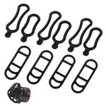 10 Pieces Bicycle Light Silicone Straps Bike Rubber Light Strap Replacement Bike Light Mount and Bike Flashlight Mount Band Black Cycling Rubber Bands for Road Mountain Bike, Most Bicycle Light Sets