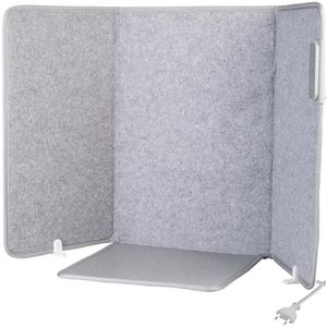 Sichler Haushaltsgeräte Heizteppich: Faltbares 2in1-Infrarot-Heizpanel mit Fußmatte, 65 °C, 3 Heizstufen (Schreibtischheizung, Fußheizung, Heiz)
