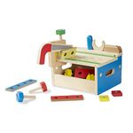 Melissa & Doug Hammer & Saw Wooden Tool Bench (Building Set Toy, 26 Pieces)