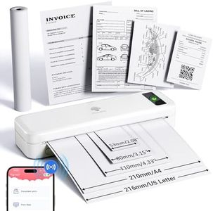 Phomemo Portable Printers Wireless for Travel, Inkless Printer Thermal M835, Mobile Printer Bluetooth Support 8.5"/A4/4.33"/3.15"/2.08" Thermal Paper Roll, Compact Printer Compatible with iOS&Android