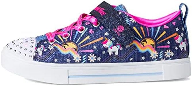 Skechers Kids Twinkle Sparks - Unicorn Sunshine Sneaker, Navy/Multi, Big Kid US 3