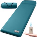 TPYOCQU Self Inflating Sleeping Pad with Electric Pump, 3.15" Ultra-Thick Memory Foam Camping Sleeping Mat with Pillow, 9.5 R-Value Insulated Camping Pad Mattress for Travel Car Tent