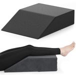 FOVERA Leg Elevator Pillow | Leg Elevation Pillow for Leg, Hip & Knee Pain Relief, for Leg Surgery, Varicose Veins, Fracture, Swelling, Phlebitis, Surgical Recovery (24 x 18 x 6 Inch, Dark Grey)
