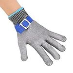 Ejoyous Cut Resistant Glove, Level 5 chainsaw Glove Chainmail Glove Barbed Wire Gloves Anti Needle and Glass Gloves, for Kitchen Butchers Meat Cutting Outdoor Work Protective Hand